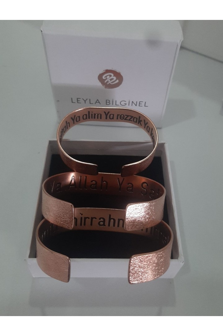 YAZILI BAKIR BİLEKLİK
